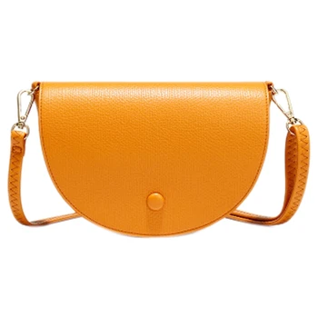 

FGGS-All-Match Half-Round Saddle Bag Women's Fashion Shoulder Messenger Half-Round Cross-Body Bag