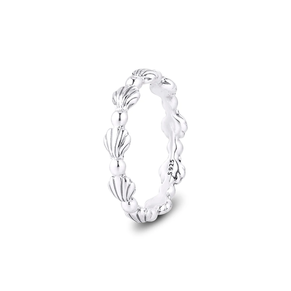 CKK-anillo con cuentas de conchas marinas para Mujer, joyería femenina de plata de ley 100%, Anillos de de boda para Mujer 925 - Joyería accesorios