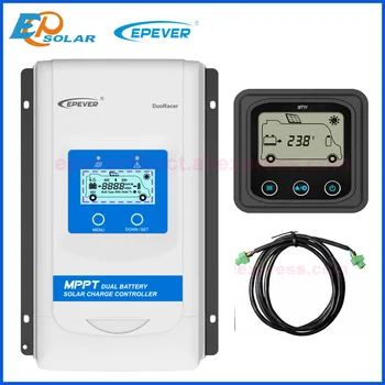 

EPEVER New Dual Battery MPPT Solar Controller 10A 20A 30A DuoRacer Battery solar charger Regulator DR2210N-DDB DR3210N-DDB 1206N