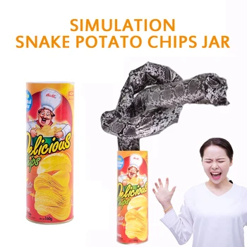 

Potato Chips Cans Fake Snake April Fool Day Funny Novelty Prank Trick Toys Halloween Party Decoration Prank Trick Fun Joke Toys