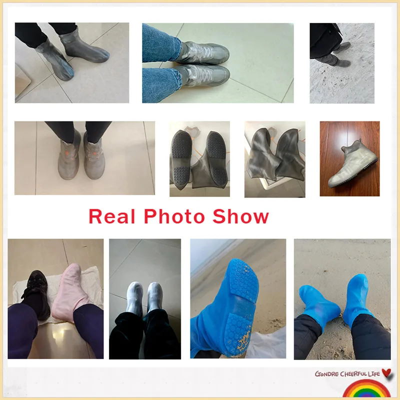 Thicken Rain Shoe Covers Reusable Women Men Waterproof Galoshes