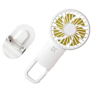 

Handheld Carabiner Pattern Fan USB Rechargeable Mini Cooling Fan 3 Speed Adjustable Air Cooler for Home Office