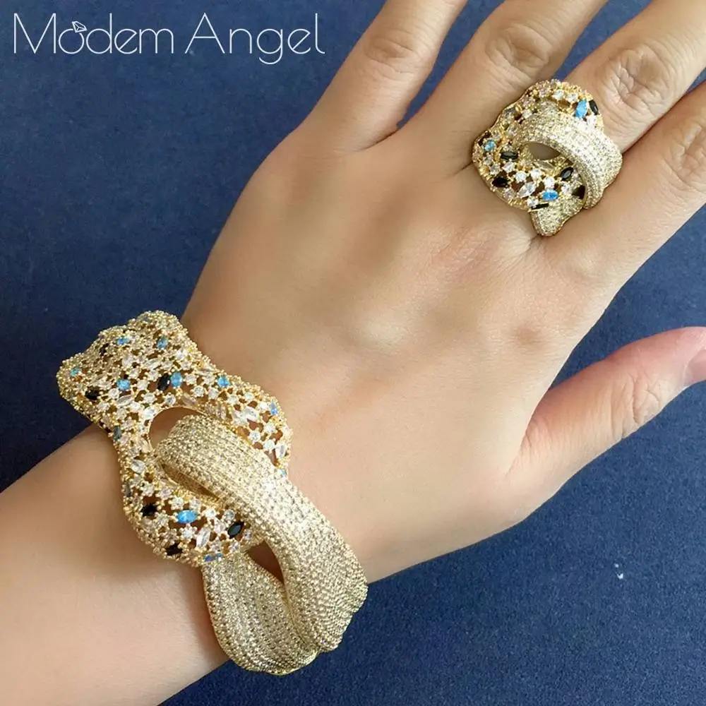 Женский Свадебный комплект украшений ModemAngel набор из геометрических звеньев с