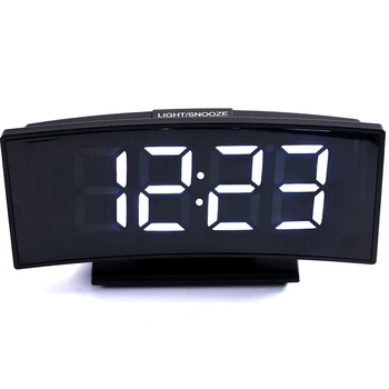 

New Digital Display led clock Electronic Table Clock Mute LED Mirror Alarm Clock with Date Function and Temperature Function