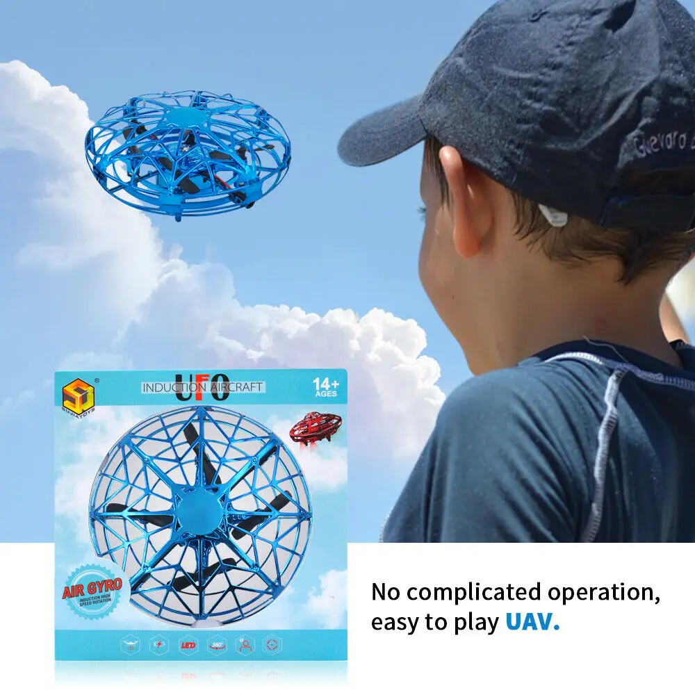 Mini UFO Drone Anti-collision Flying Helicopter Magic Hand UFO Ball Aircraft Sensing Induction Drone Kid Electric Electronic Toy