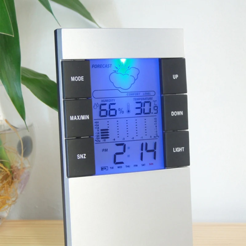 Светодиодный usb зарядка Настольные часы-зеркало будильник электронное время температура дисплей цифровой Повтор Настольные часы многофункциональный