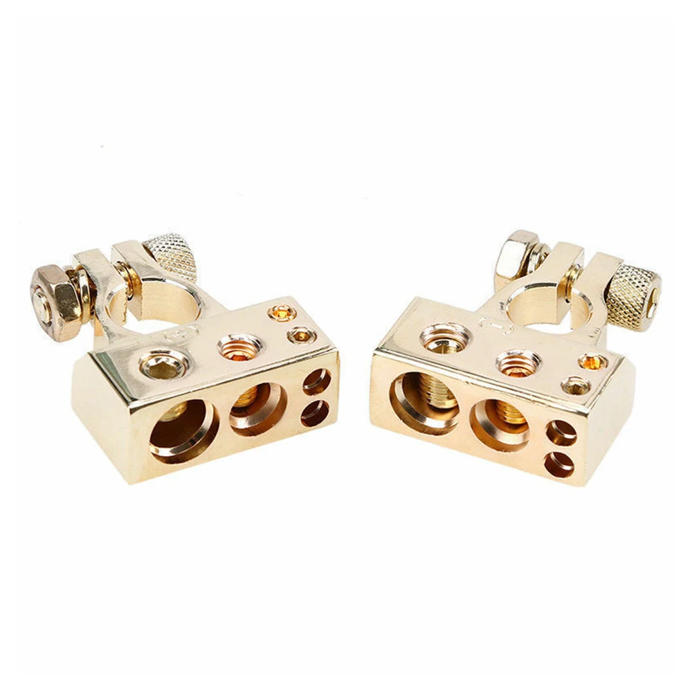 

2PCS Car battery Terminal clip 0/4/8 Awg Gauge Car Positive Negative Battery Clamps Connectors