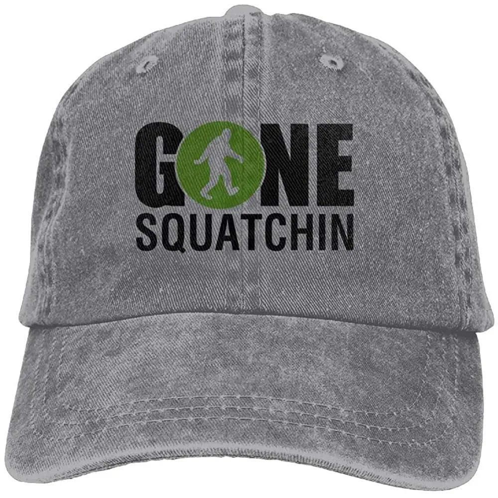 Зеленая джинсовая кепка Gone Squatchin Bigfoot, Регулируемая Мужская мини-бейсболка