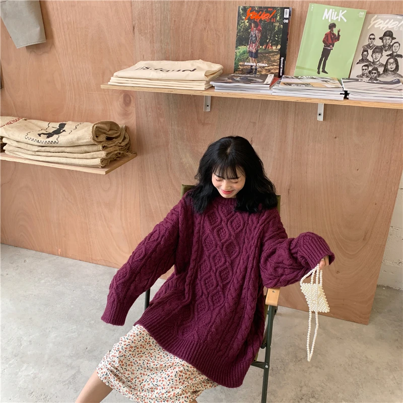 Pengpious мягкий удобный плотный длинный свитер для милых девочек