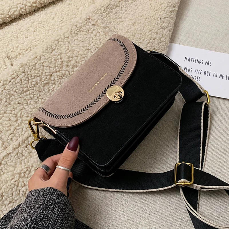 

Suede Luxury Handbags Women Designer 2020 Fashion Letter Print Crossbody Bags Shoulder Bag Sac A Main Female Travel Evening Bags