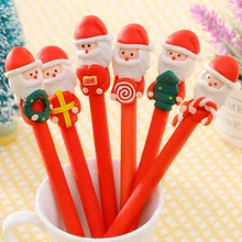 Веселая шариковая ручка в рождественском стиле год Санта Клаус мягкий сифон рождественские украшения детские подарки вечерние принадлежности