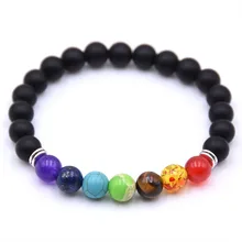 MOONROCY винтажный Хрустальный Браслет Чакра 8 мм выветриваемые окаменелости ювелирные изделия синий зеленый черный для женщин мужчин девочек подарок дропшиппинг