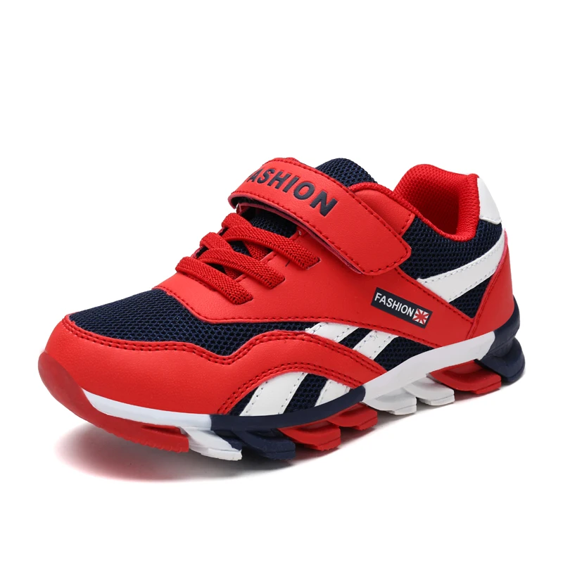 Весенняя детская обувь; Детские кроссовки на резиновой подошве; детские кроссовки для бега, прогулок, тенниса; теннисные кроссовки для подростков; спортивная обувь для мальчиков - Цвет: Red