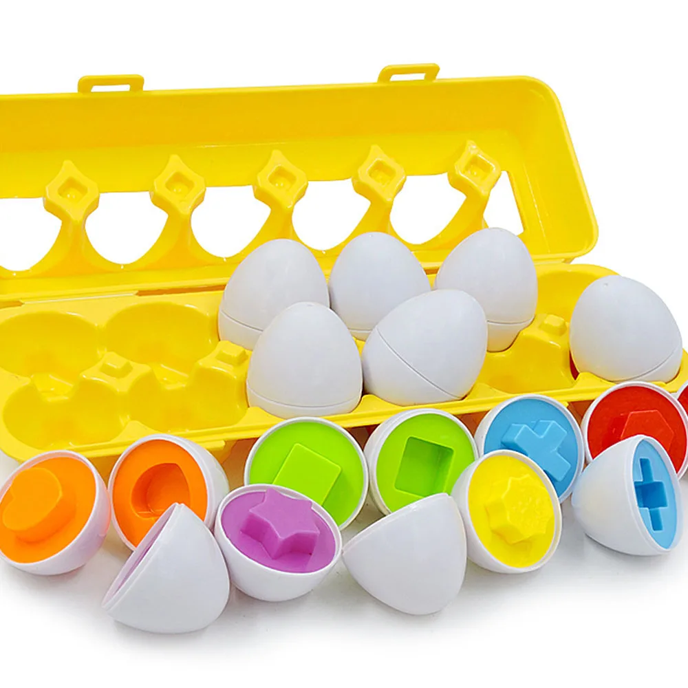 

Matching Eggs Toddler Toys Color and Shape Recognition Match Toys Early Education Puzzle Toys For Children Gift