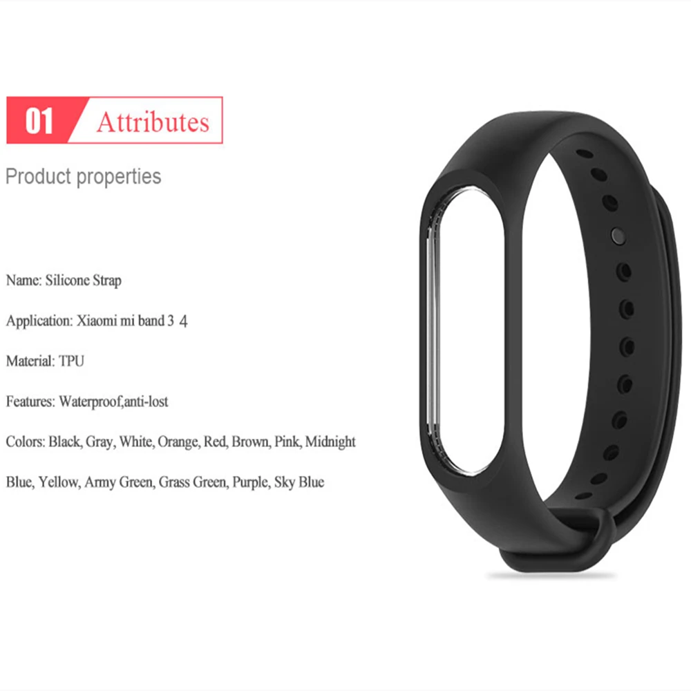 Для Mi Band 3 4 ремешок браслет силиконовый на запястье для fitbit Смарт mi band3 наручный