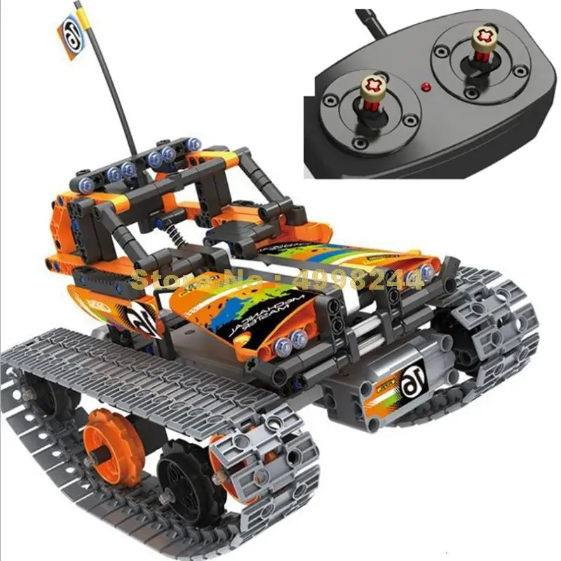 353pcs technic tank track car дистанционное управление rc Электрические usb строительные блоки