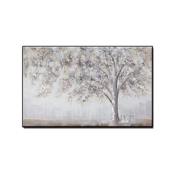 

Textured Abstract Tree Art Handmade Tree Oil Painting On Canvas Wall Art Pictures Handpainted No Framed Living Room Decoration