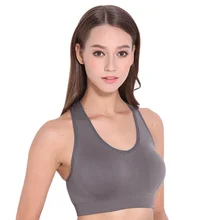 Женский спортивный лифчик беспроводной увеличивающий и противоударный дышащий Быстросохнущий Спортивный Жилет для бега