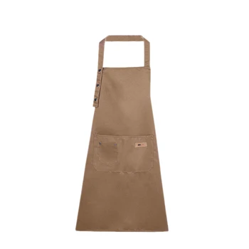 

Adjustable Apron with Pockets for Men and Women's Kitchen Restaurant Barbecue Apron,68X75cm Khaki
