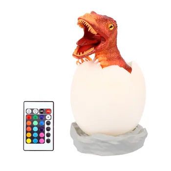 

1 Set Of LED Night Light Decorative Dinosaur Eggs Lights 16 Colors Bedside Lamp