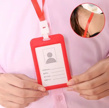 

1PC Bank Credit Card Holders Bus ID Holders Identity Badge Protective Shell with Retractable Reel Office Supply Colorful 20May