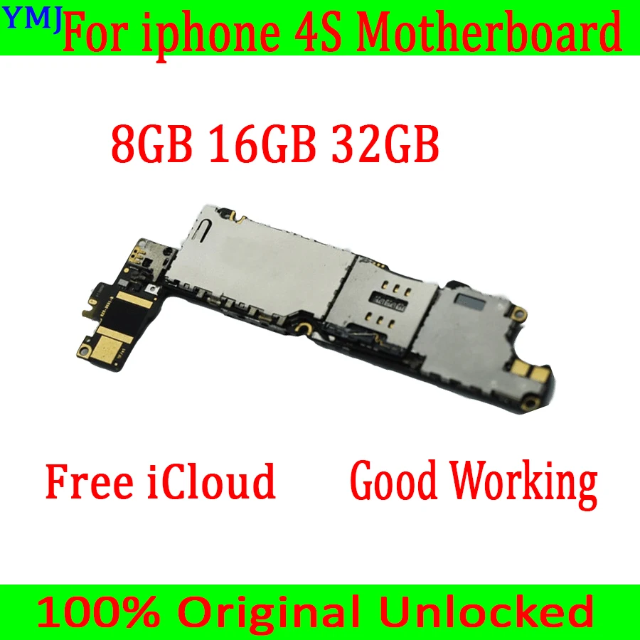  8GB /16GB /32GB for iphone 4S Motherboard with OS SystemOriginal unlocked for iphone 4S Mainboard w