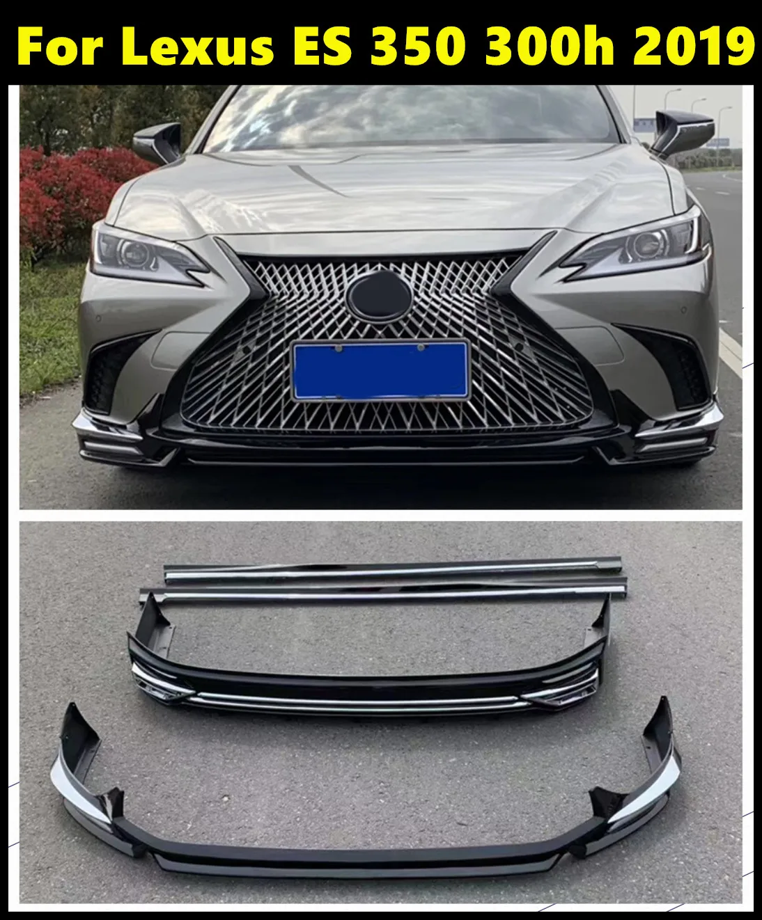 

Car Body Kit Front and rear Bumper Lip Guard Spoiler Diffuser Splitter Lip side skirts For Lexus ES 350 300h 2019