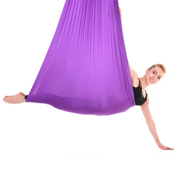 

Free Shipping 2.8m Durable Elastic Aerial Yoga Hammock Swing Fitness Training Accessory Fit For Yoga Professional And Beginners