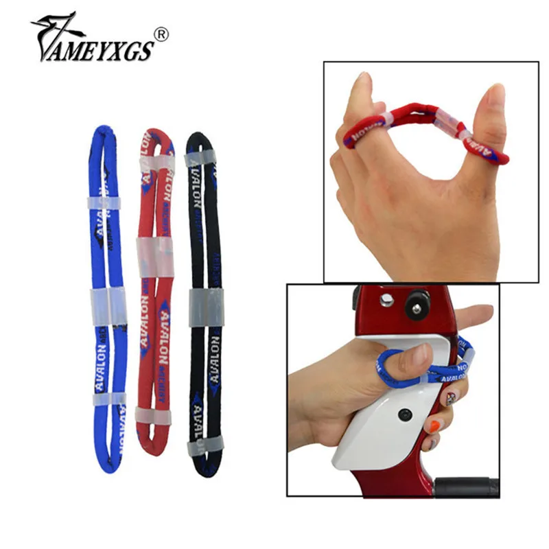 1pc Archery 3 Sizes Recurve Bow Protect Rope Adjustable Finger Sling
