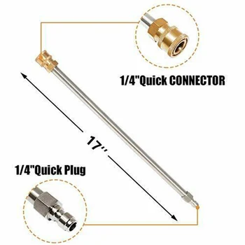 

16inch/40cm Extension Wand Lance Washer 1/4inch Quick Connect Tube Rod