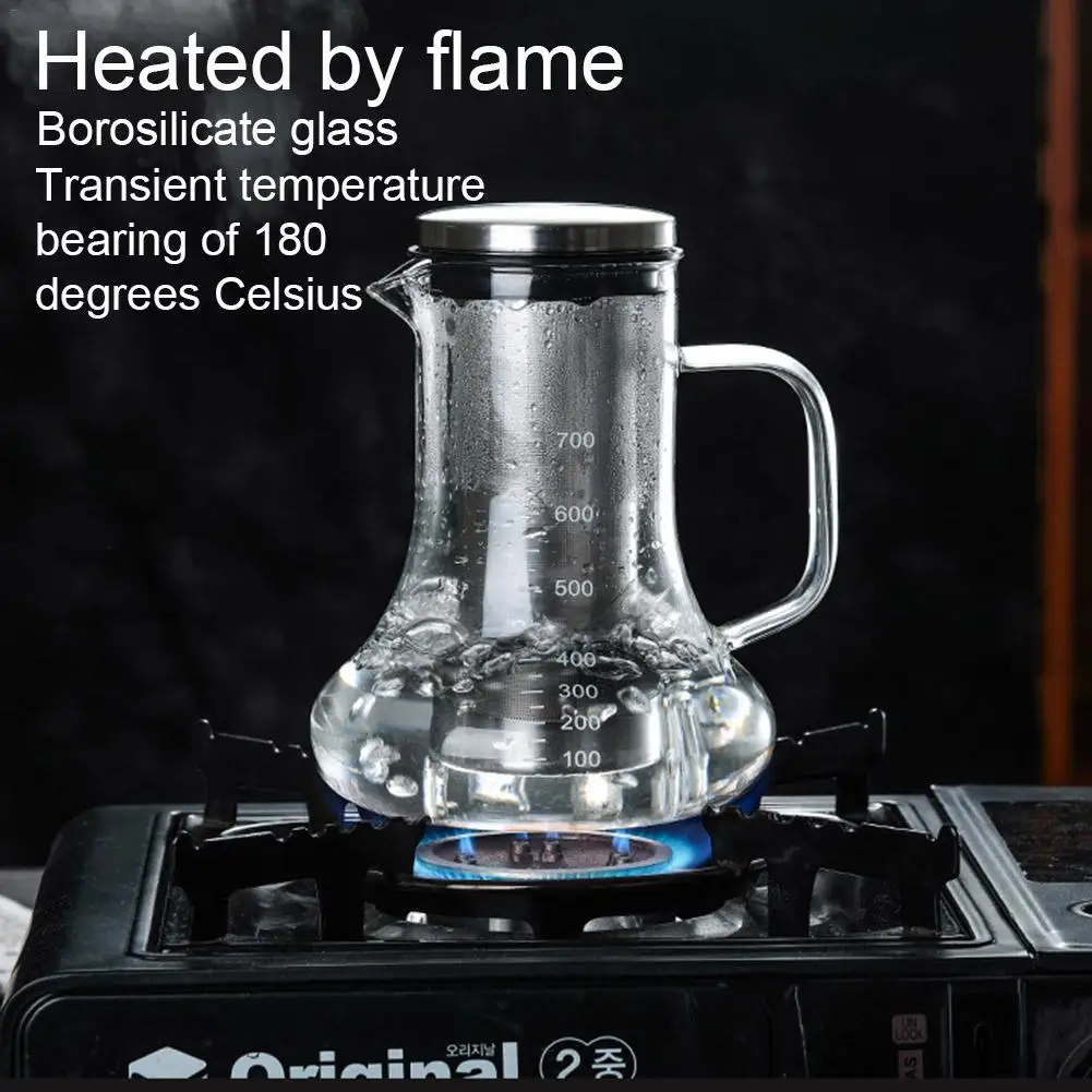 Portable Hot/cold Brew Dual Use Filter Coffee&Tea Pot Airtight Cold Brew Iced Coffee Tea Maker Glass Coffee Pot For Home