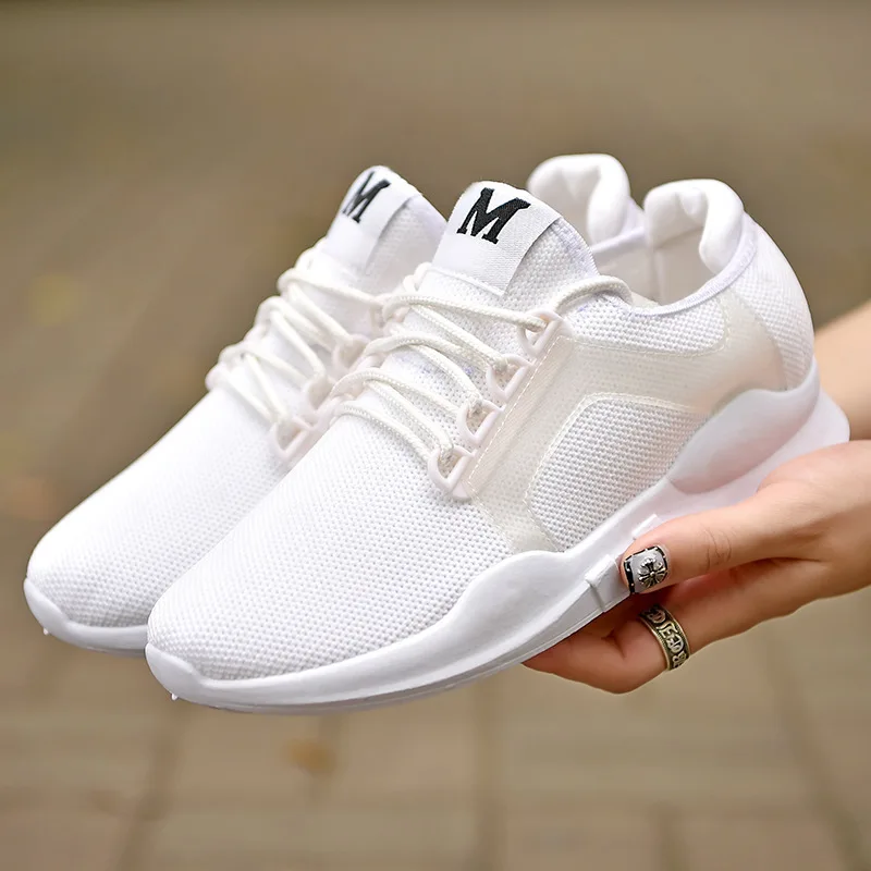 

2019 Spring New Style Couples Flying Woven Shoes Breathable Casual Sports Shoes Men And Women Running Shoes Korean-style Fashion