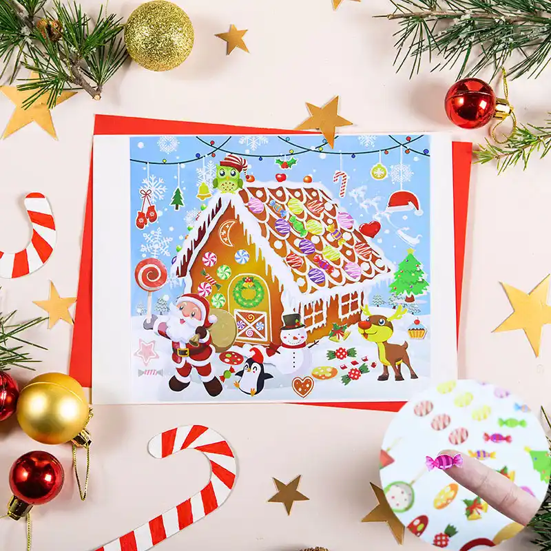 2シート セット子供おかしいdiyのステッカークリスマス装飾パズルゲームクリスマススクラップブッキングステッカートレーニング教育キッズおもちゃ ステッカー Aliexpress