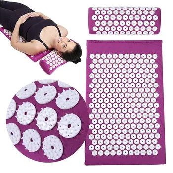 

Massager Cushion Acupuncture Sets Relieve Stress Back Pain Acupressure Mat/Pillow Massage Mat Rose Spike Massage and Relaxation