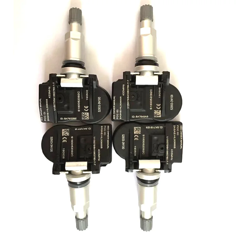 4 шт. TPMS 529333N100 433 МГц датчик давления в шинах КЛАПАННОЕ колесо для Hyun-dai Sonata Equus Santa Fe для Kia Carens Ceed 52933-B1100