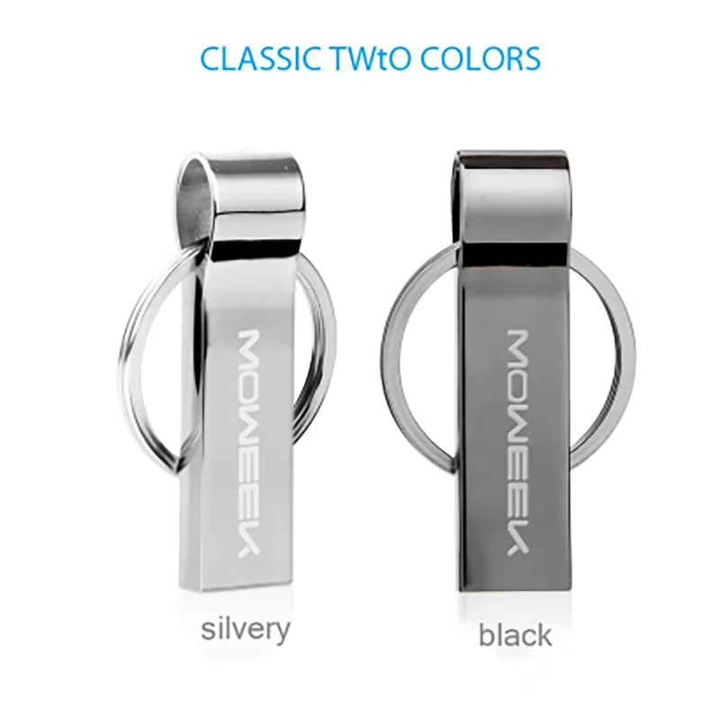 Moweek, металлическая USB флеш-карта, 64 ГБ, флеш-накопитель, 2,0 реальная емкость, 4 ГБ, 8 ГБ, 16 ГБ, 32 ГБ, флешка, usb карта памяти, брелок, u-диск