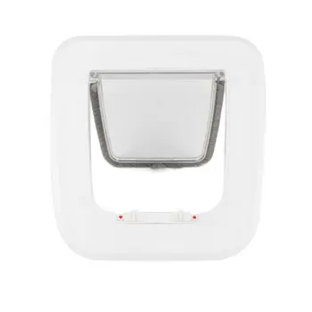 

Cat Flap Door with 4 Way Lock Security Flap Door for Dog Cat Kitten Small Pet Gate Door Kit Cat Door