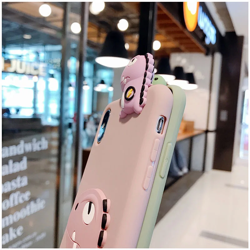 Чехол для iPhone 11 Pro Xs Max XR 6 7 8Plus чехол с динозавром мягкий из ТПУ ремешком