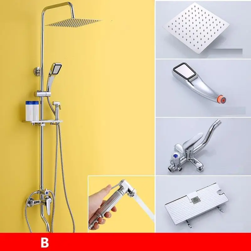 Duschset Conjunto De handdouche Douchette Choveiro Ducha Chuveiro Columna Preto Do Banheiro Chuveiro Eletrico Ducha Ванная комната душа