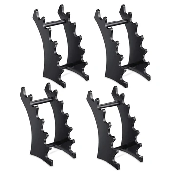 

4Pcs Plastic Pen Holder Display Stand 6-Slots Pen Display Stand Makeup Brush Rack Organizer for Home School and Office