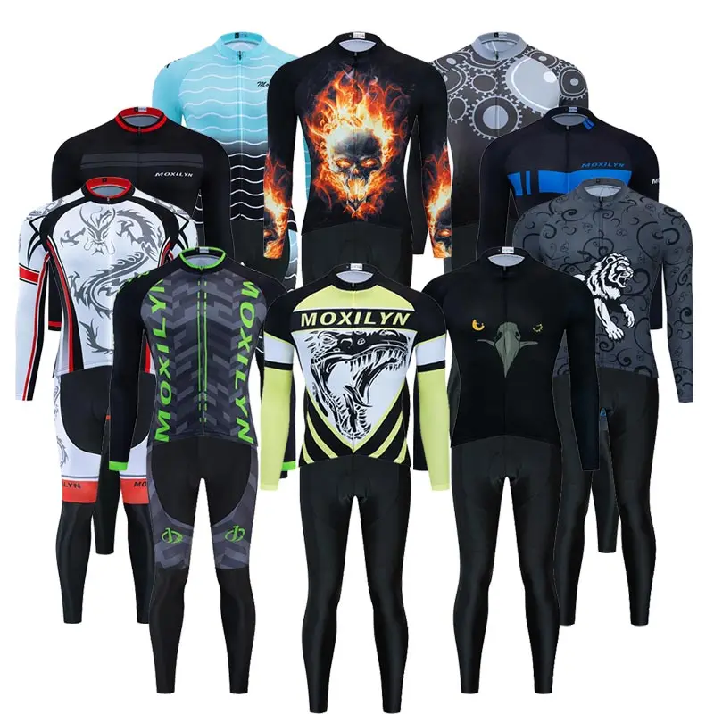

Moxilyn Pro Long Sleeve Cycling Clothing Set Top Quality Autumn Cycling Jerseys MTB Bike Bicycle Clothes Ropa Maillot Ciclismo