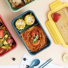 

1100 ML Bento Box Japanese Style For Kids Student Food Container Leak-proof Square PP Lunch Box With Compartment For Children