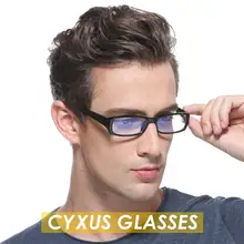 Cyxus синие световые блокирующие очки компьютерные очки анти-глазные очки Прямоугольная Черная оправа прозрачные линзы унисекс, мужчины/женщины 8007