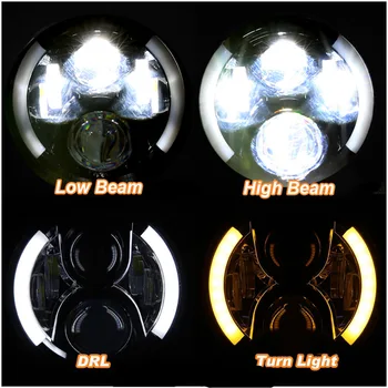 

2x For 4X4 Lada Niva 75W 7Inch LED Headlights with DRL for Jeep Wrangler Trucks Offroad Lights for Suzuki Samurai