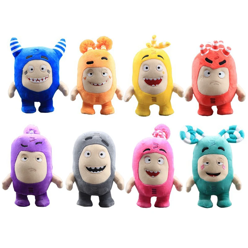 8 Stks/partij Oddbods Set Anime Knuffel Zekering Pogo Bellen Slick Jeff Cartoon Poppen Zacht Kussen Voor kids Gift|null| - AliExpress