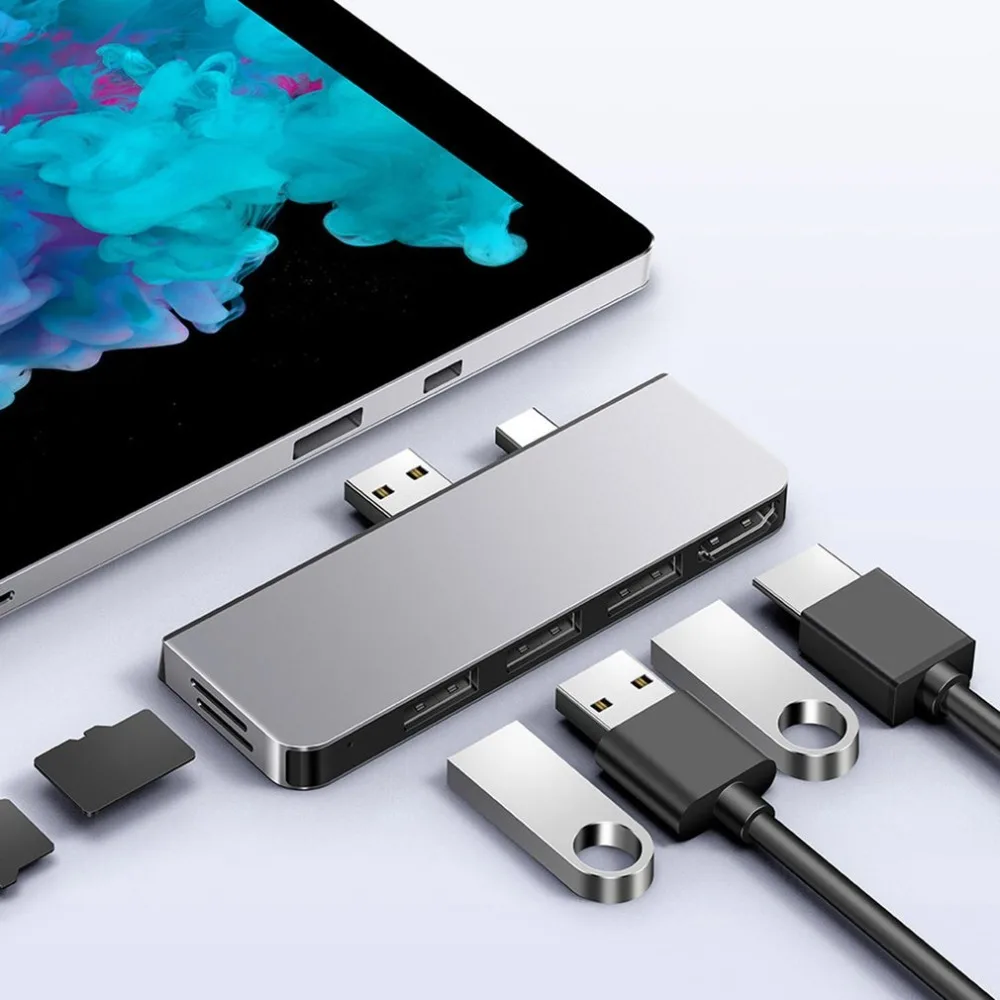 USB 3,1 type-C концентратор к HDMI адаптер 4K Thunderbolt 3 usb-хаб с 3,0 разъемом для чтения PD для MacBook Pro/Air