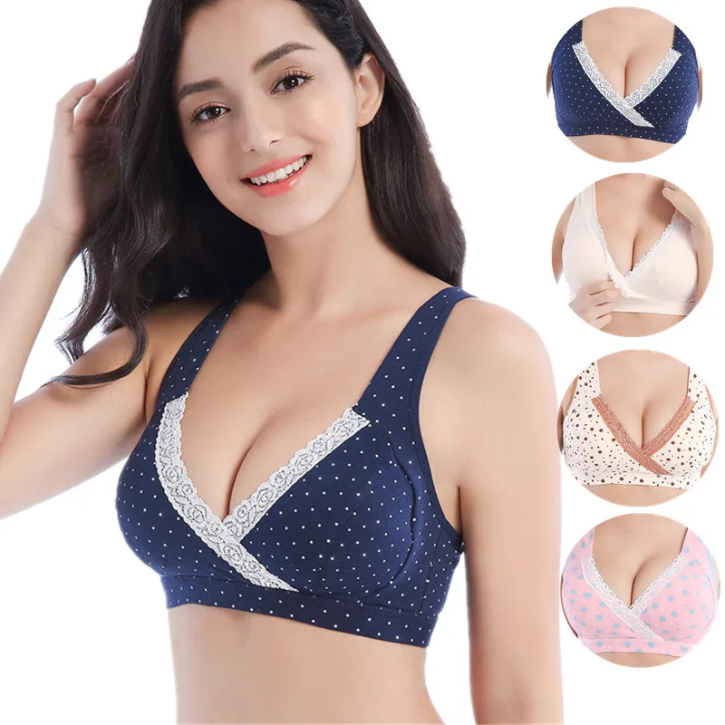 Cotton Maternity Nursing Bra Pregnant Clothes Women Soft Feeding Sleeping Bras Wire Free Breastfeeding Soutien Gorge Underwear breastfeeding bras maternity nursing bra for feeding nursing underwear clothes for pregnant women soutien gorge allaitement