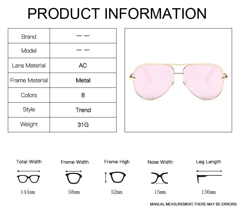 women's sunglasses Vintage Aviation Sunglasses Women Brand Designer Shades Sun Glasses Female Retro Gradient Mirror Fashion Driver Oculos De Sol big frame sunglasses