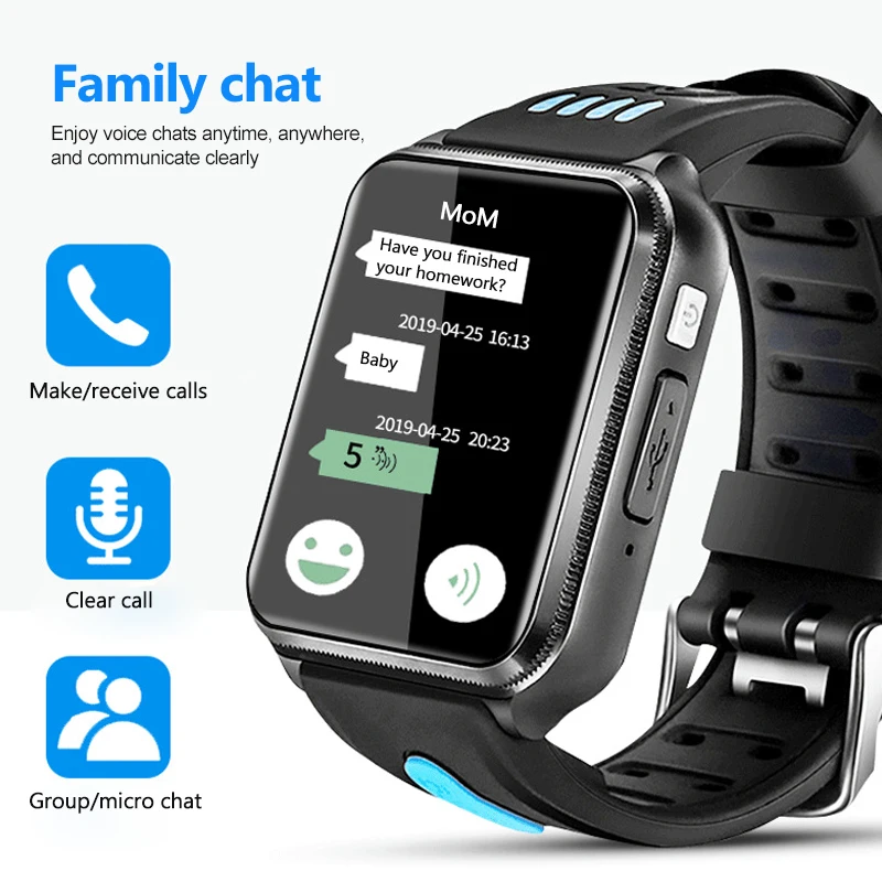  H1 4G Children Smart Watch GPS Wifi IP67 Waterproof 1080Mah Large Battery with Sim card and TF card - 4000262587543