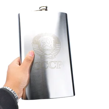 

64 Ounces Leather Hip Flask Stainless Steel Outdoor Thick Wine Pot Liquor Flask Strong Wine Pot Portable Leather Men Gift Q